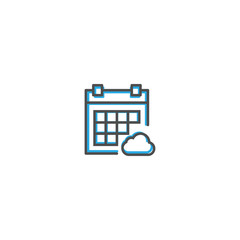 Calendar icon design. Interaction icon line vector illustration