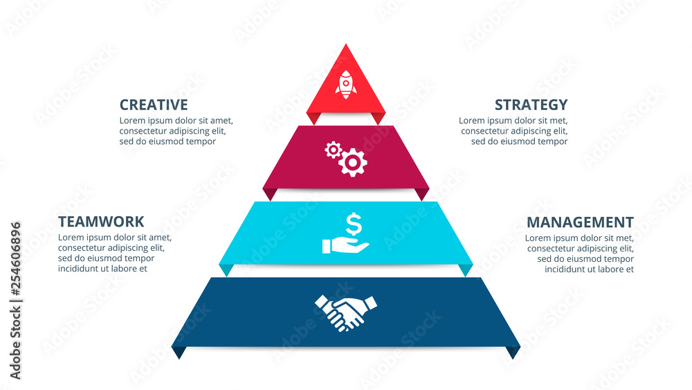 Poster Business data visualization. Process chart. Abstract elements of graph, diagram with 4 steps, options, parts or processes. Vector business template for presentation. Creative concept for infographic