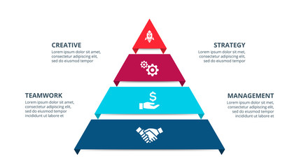 Business data visualization. Process chart. Abstract elements of graph, diagram with 4 steps, options, parts or processes. Vector business template for presentation. Creative concept for infographic