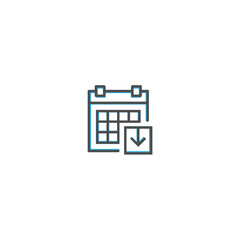 Calendar icon design. Interaction icon line vector illustration
