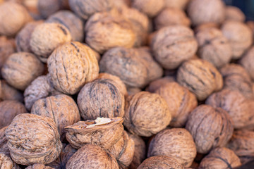 walnuts on the counter