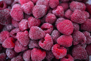 background of raspberries