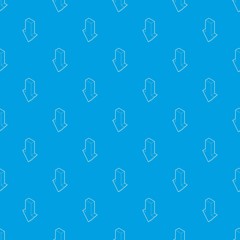 Down arrow pattern vector seamless blue repeat for any use