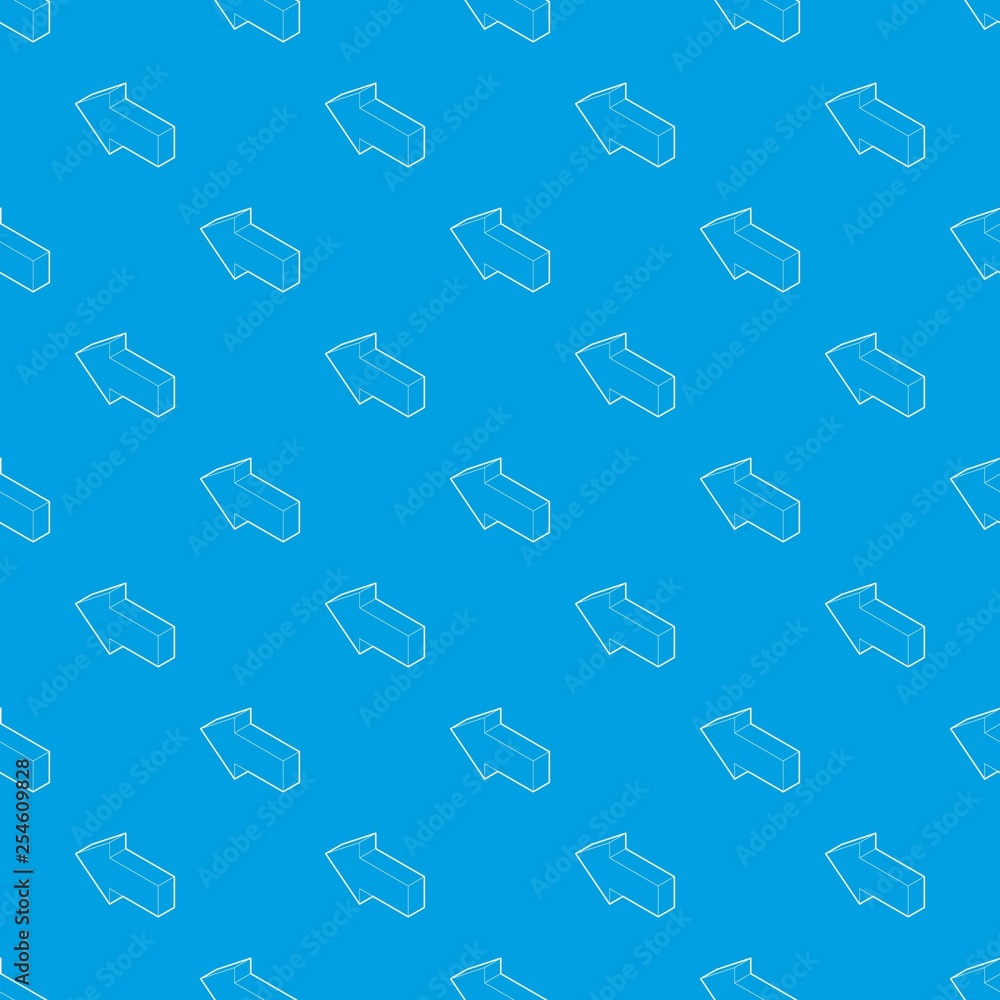 Poster left arrow pattern vector seamless blue repeat for any use