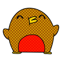 cartoon cute kawaii red robin