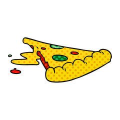 cartoon doodle of a slice of pizza