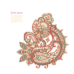 Paisley isolated pattern. Vintageillustration in Damask style