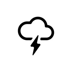 Weather icon  ( cloud and lightning )