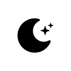 Weather icon / night  ( crescent moon )