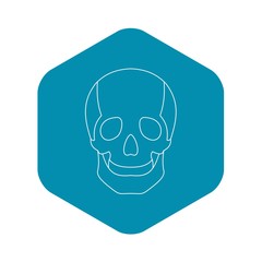  Skull icon. Outline illustration of skull vector icon for web