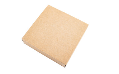 Blank paper box on white background
