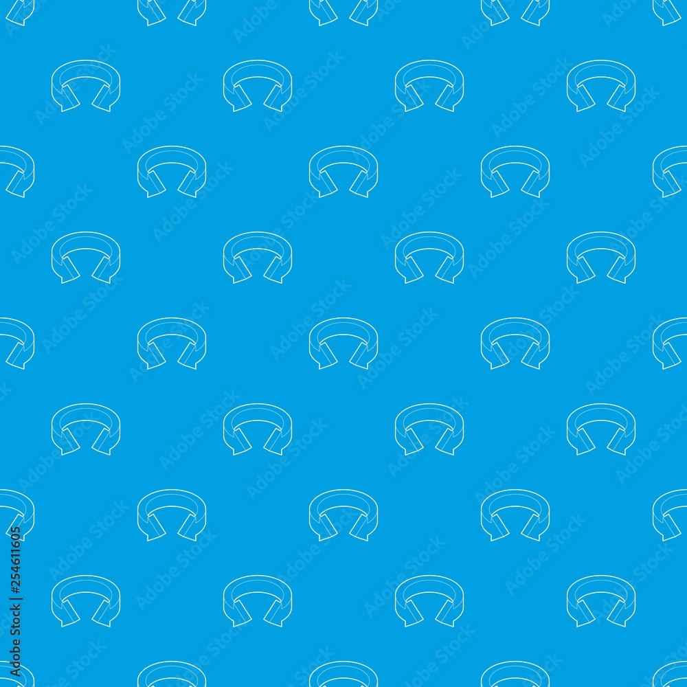 Poster arrow circle pattern vector seamless blue repeat for any use