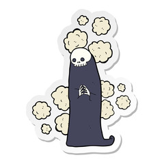 sticker of a cartoon spooky ghoul