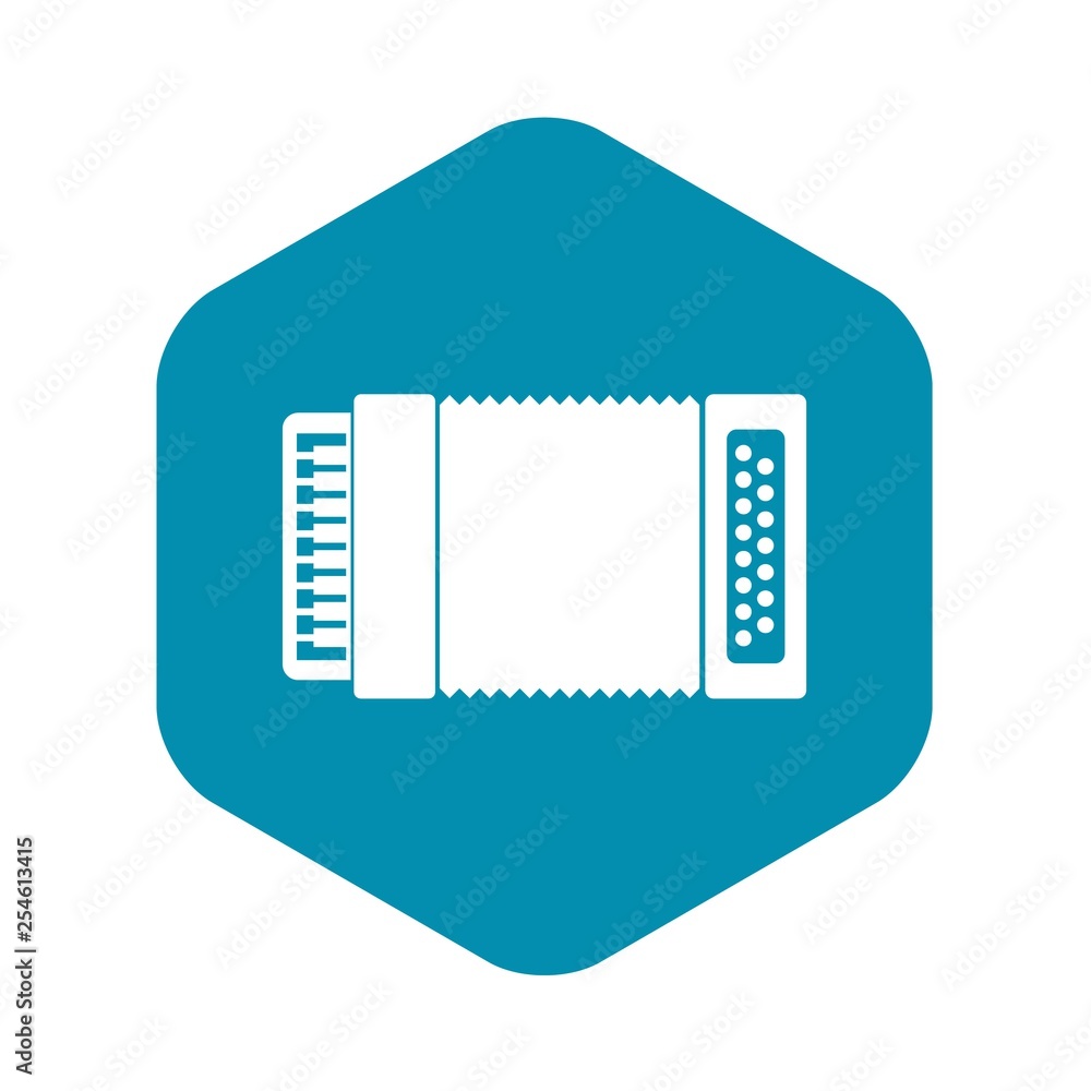 Poster accordion icon in simple style isolated on white background