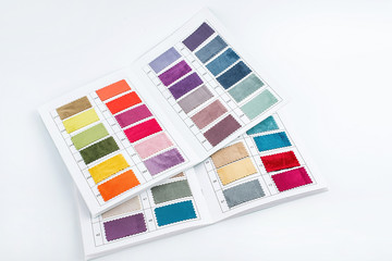 Curtain fabric, velvet color card