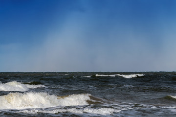 Fototapeta na wymiar Stormy day and Baltic sea.