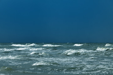 Stormy day and Baltic sea.