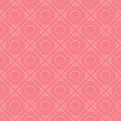 Beige seamless geometric print on pink background
