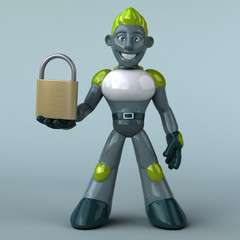 Green Robot - 3D Illustration