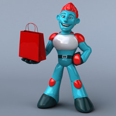 Red Robot - 3D Illustration