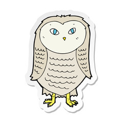 sticker of a cartoon owl