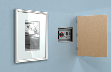 Hidden Wall Safe Behind Picture