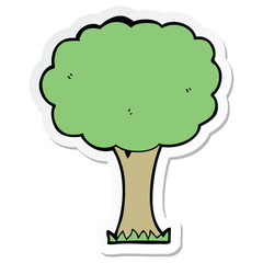 sticker of a cartoon tree