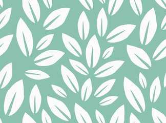 Leaves Pattern. Endless Background. Seamless