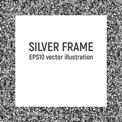 Square silver frame.