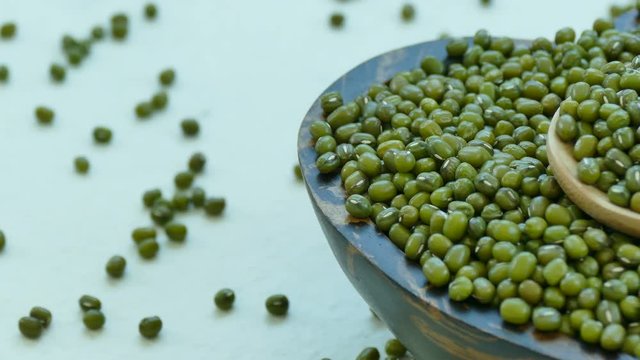 4K Close up mung bean