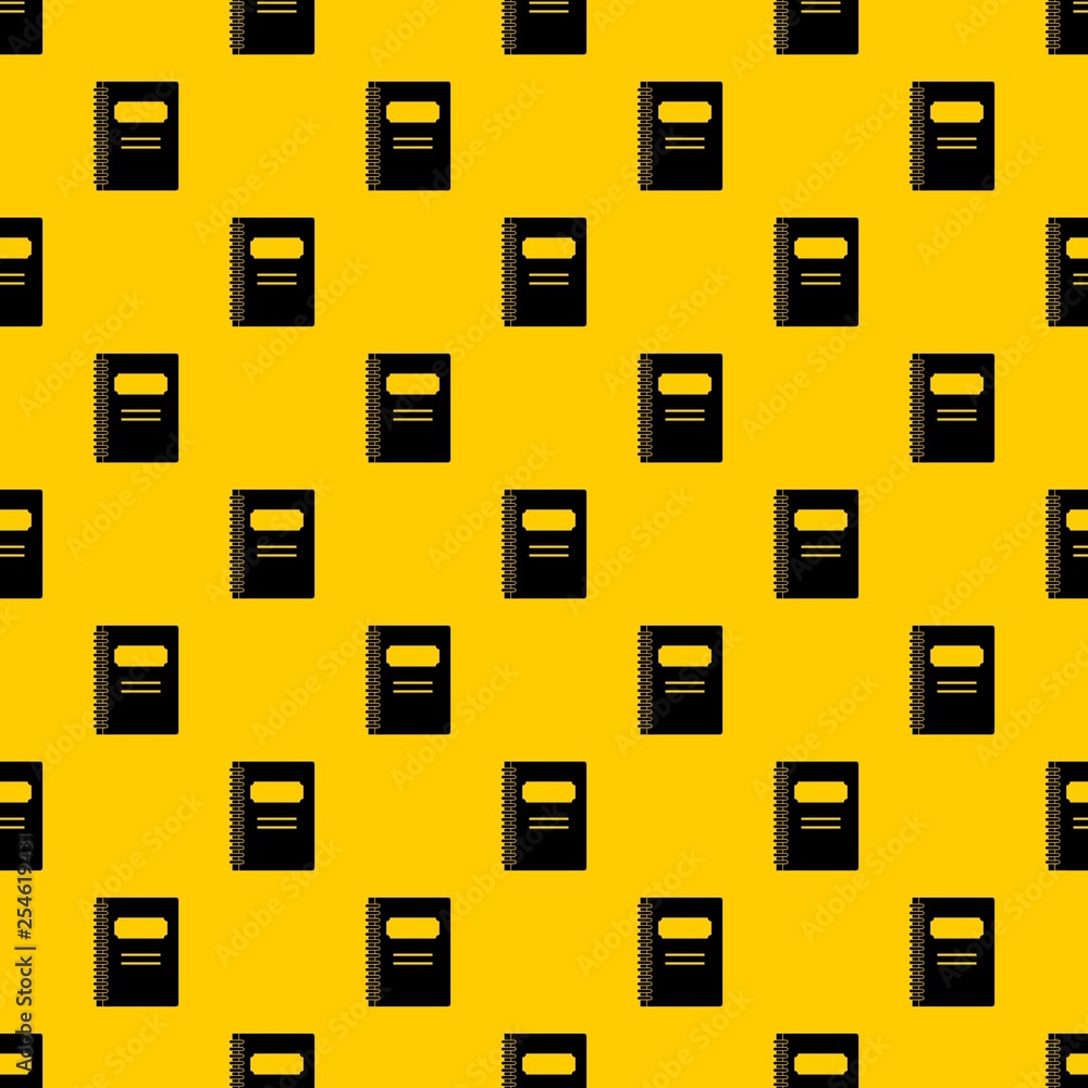Poster closed spiral notebook pattern seamless vector repeat geometric yellow for any design