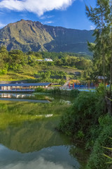 Mare à joncs, cirque de Cilaos, île de la Réunion 