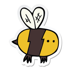 sticker of a cartoon bee