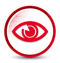 Fototapeta premium Eye icon misty frozen red round button