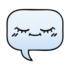 gradient shaded cartoon speech bubble