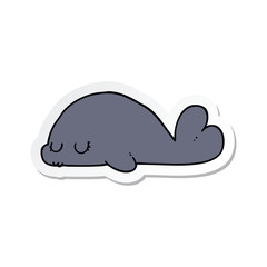 sticker of a cute cartoon seal