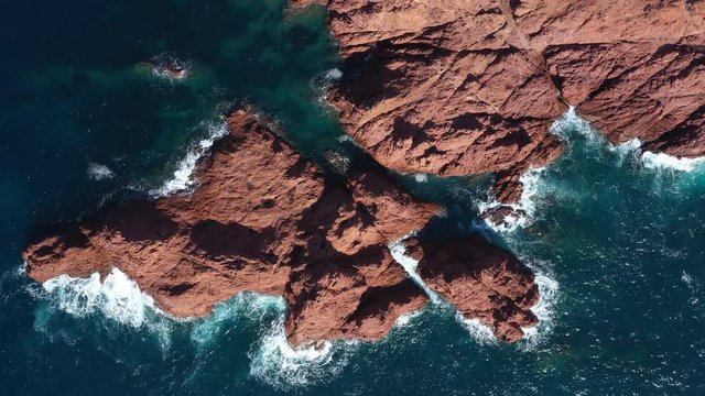 Aerial view of cap Esterel on French Riviera, between Cannes and Saint Raphael,