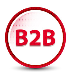 B2b misty frozen red round button