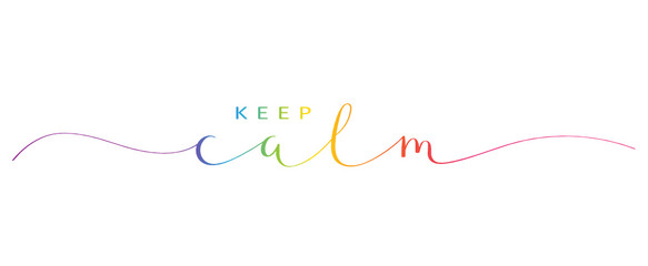 KEEP CALM brush calligraphy banner