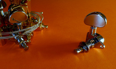 guitar tuning  pegs  . color background