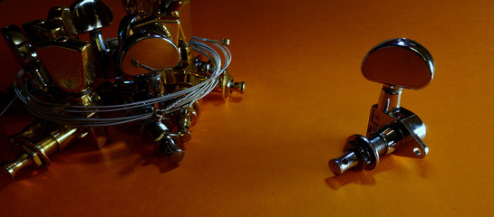 guitar tuning  pegs  . color background