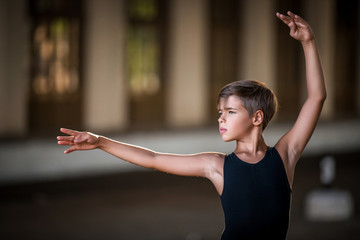 ballet boy exercising