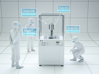 拡張現実を利用している作業員