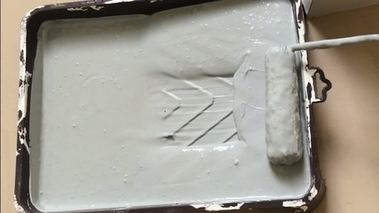 Preparing Light Gray Water paint wall painting