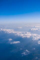 Naklejka na ściany i meble clouds from airplane window