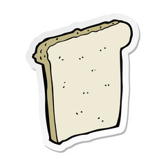 sticker of a cartoon slice of bread