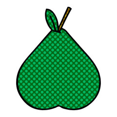 comic book style cartoon pear