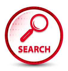 Search misty frozen red round button