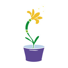 cartoon doodle of a house plant