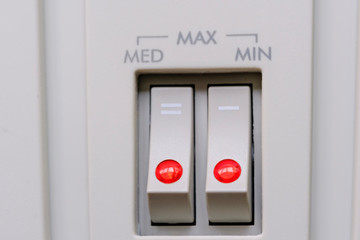 The power switches of the electric heater